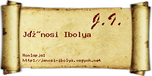Jánosi Ibolya névjegykártya
