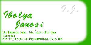 ibolya janosi business card